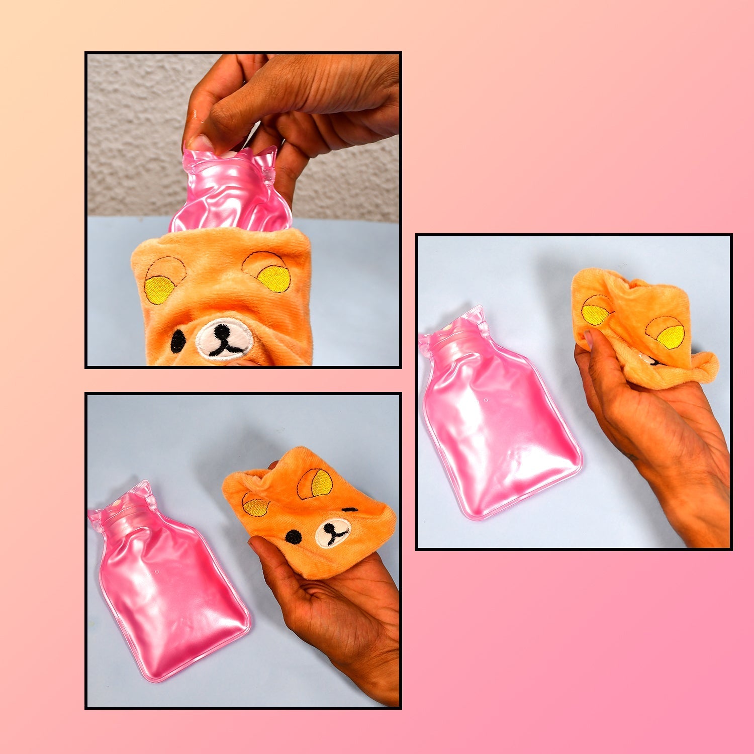 6503 Orange Panda small Hot Water Bag with Cover for Pain Relief, Neck, Shoulder Pain and Hand, Feet Warmer, Menstrual Cramps. 6503 Orange Panda small Hot Water Bag with Cover for Pain Relief, Neck, Shoulder Pain and Hand, Feet Warmer, Menstrual Cramps.